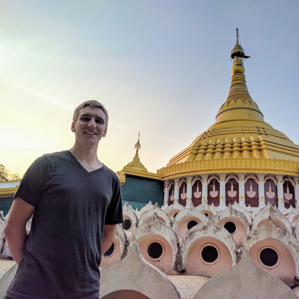 Alex standing in front of the golden pagoda